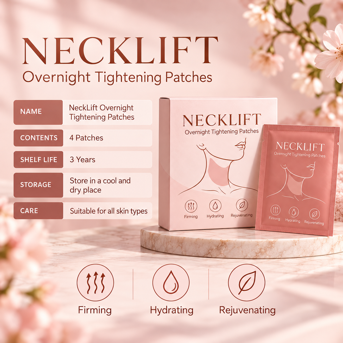 NeckLift Overnight Tightening Patches